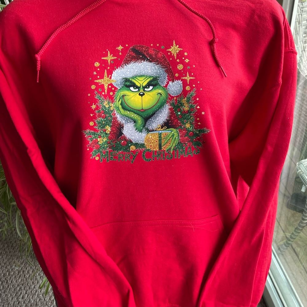 Christmas Hoodie with Grinch XL (Unisex)